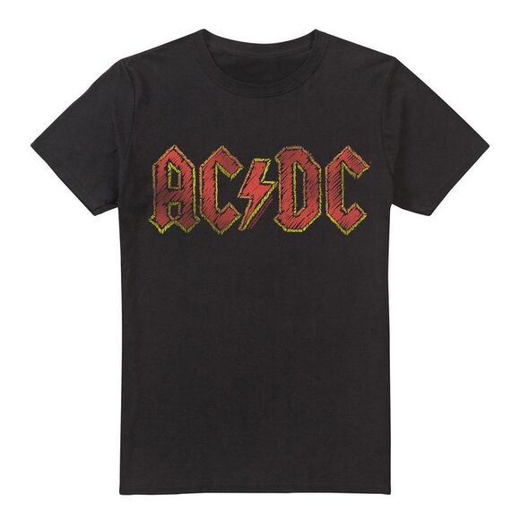 AC/DC | Shirts | Acdc Mens Hand Drawn Logo Tshirt Black | Poshmark
